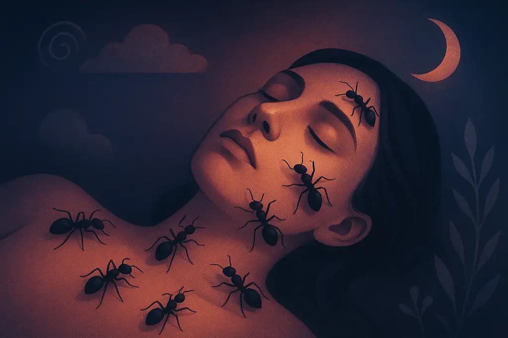 Dream illustration: Ants crawling on you