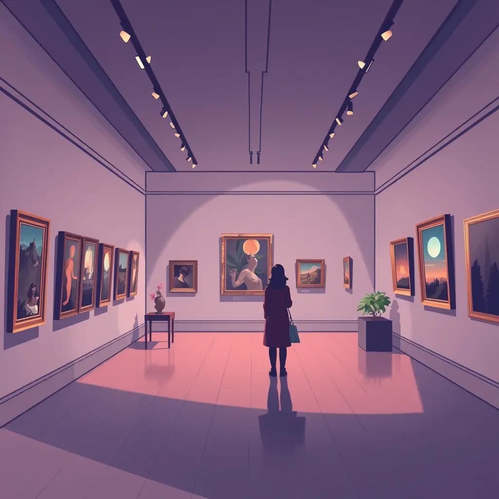 Dream illustration: Art gallery visit
