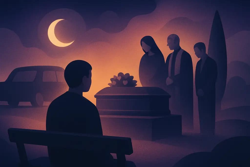 Dream illustration: Attending a funeral