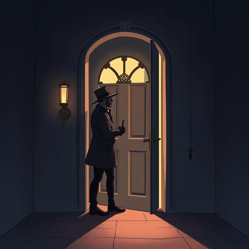 Dream illustration: Bailiff blocks the door
