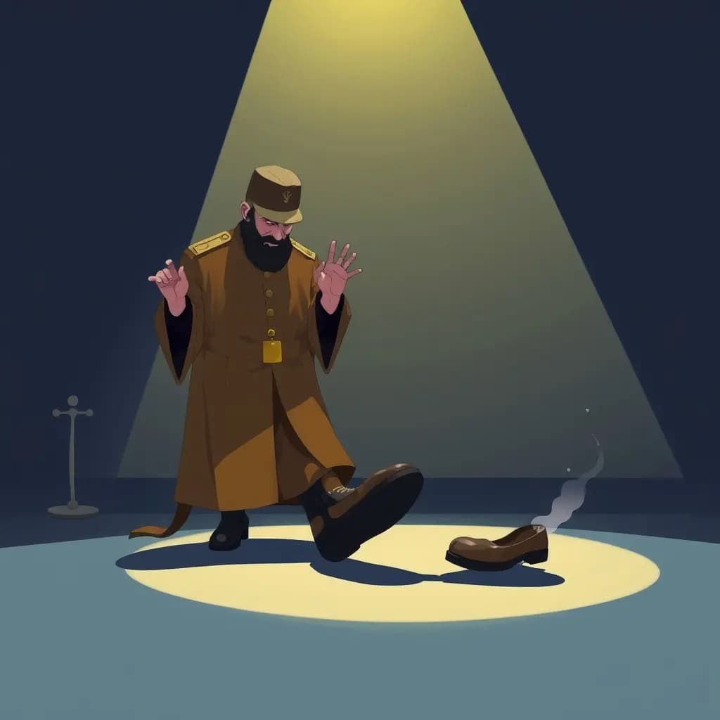 Dream illustration: Bailiff removes your shoes