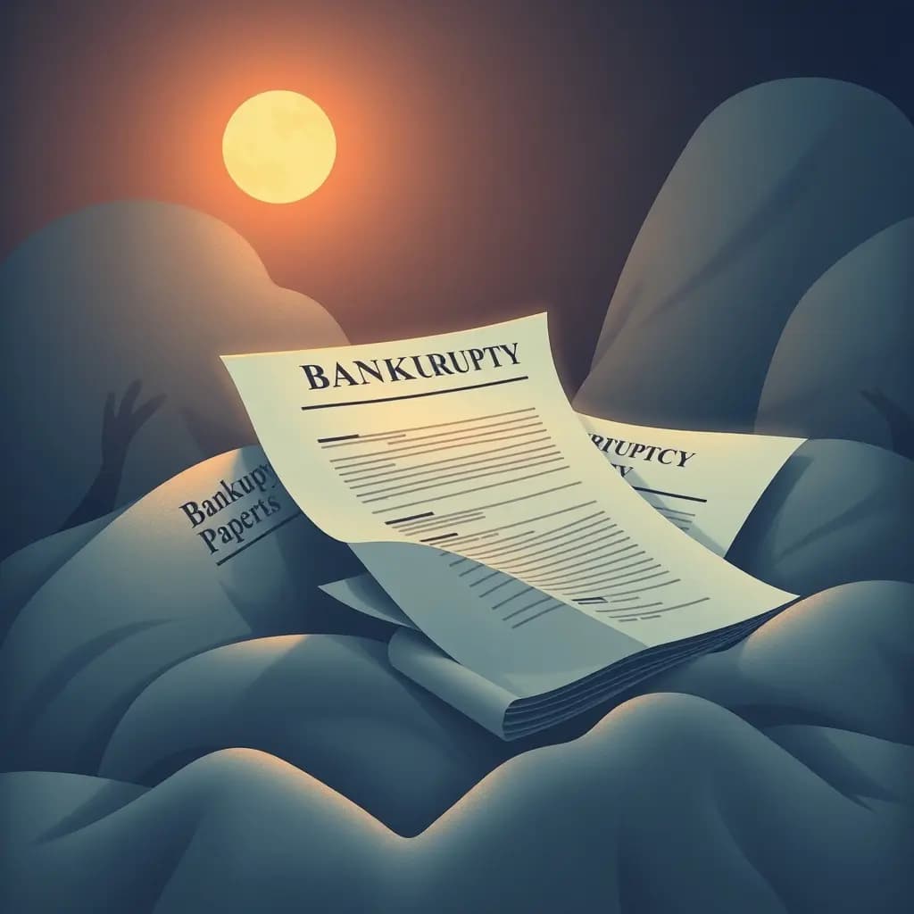 Dream illustration: Bankruptcy papers