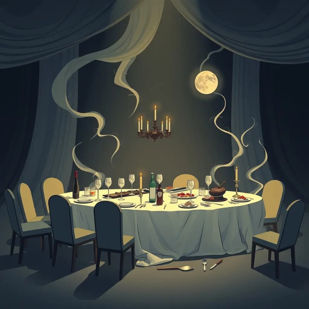 Dream illustration: Banquet table collapses