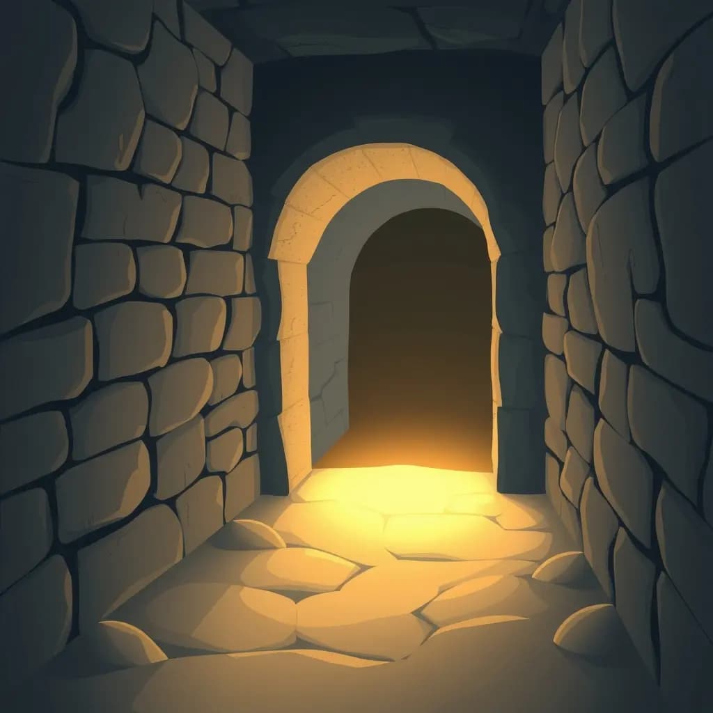 Dream illustration: Basement doorway glowing