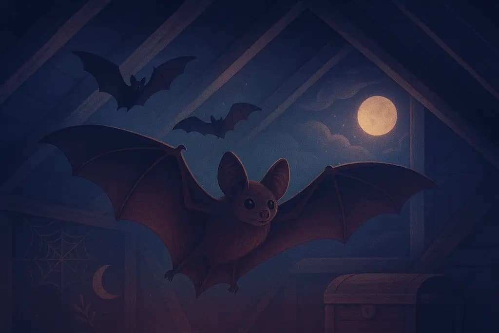 Dream illustration: Bats in the attic