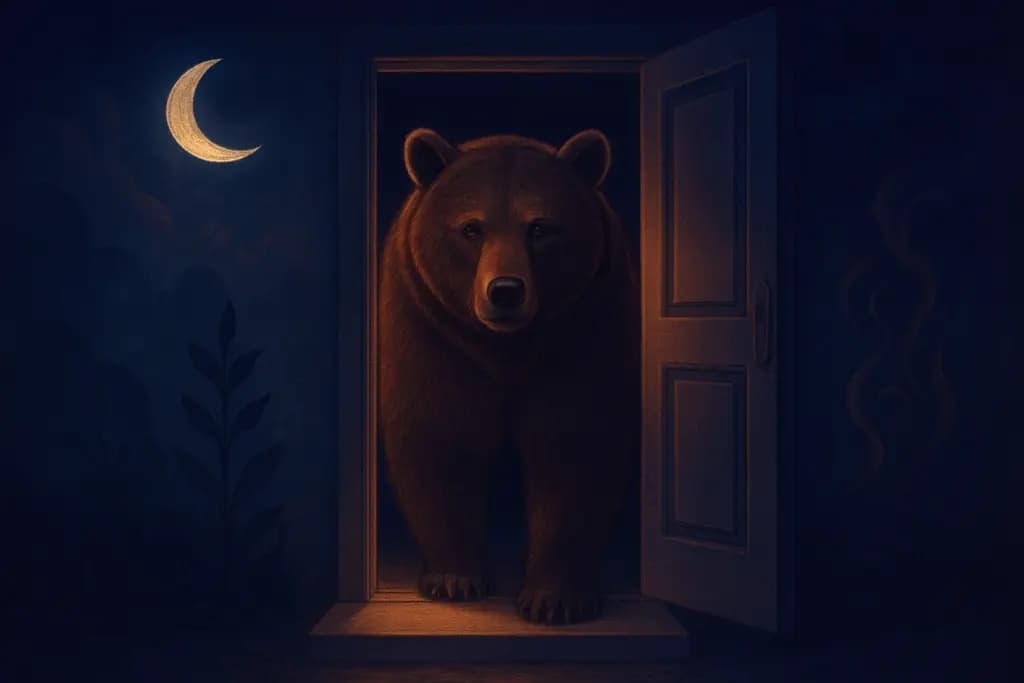 Dream illustration: Bear at your doorstep