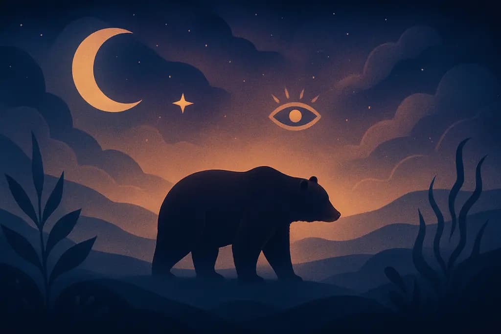 Dream illustration: Bear in the distance