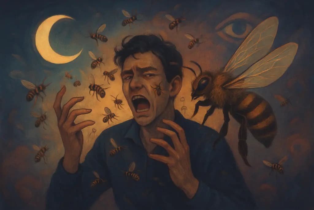 Dream illustration: Bee swarm attack