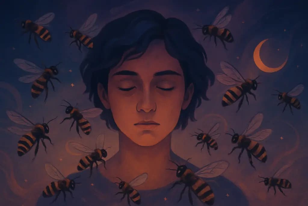 Dream illustration: Bee swarm surrounding you