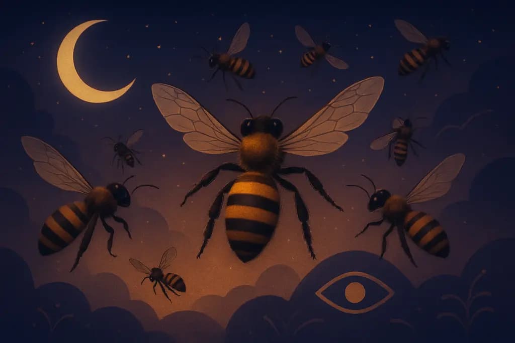 Dream illustration: Bees swarming dream