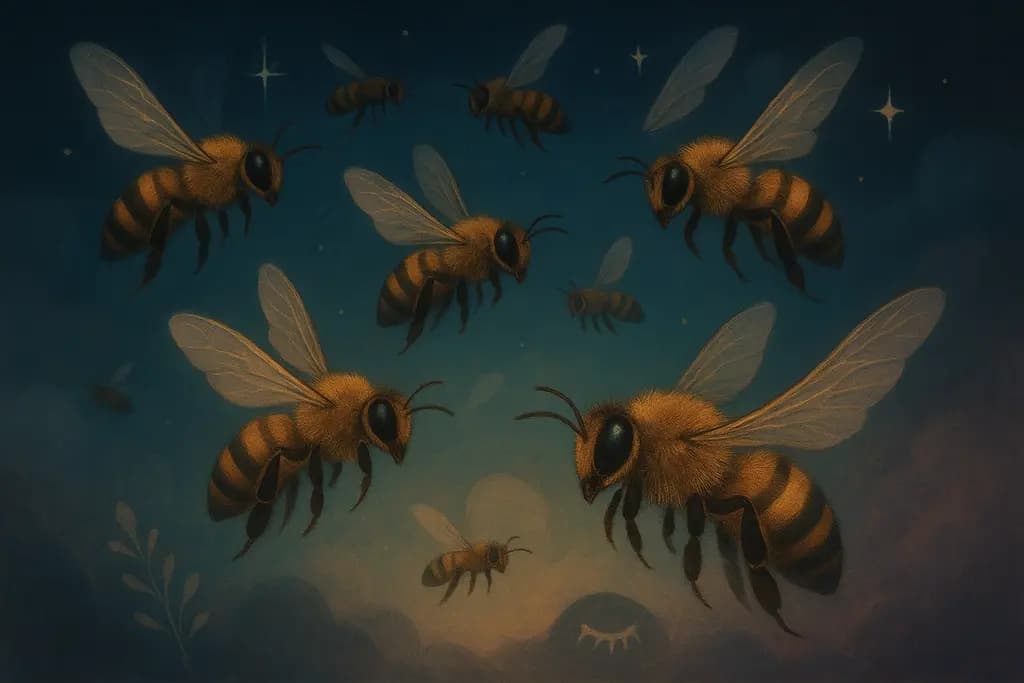 Dream illustration: Bees swarming