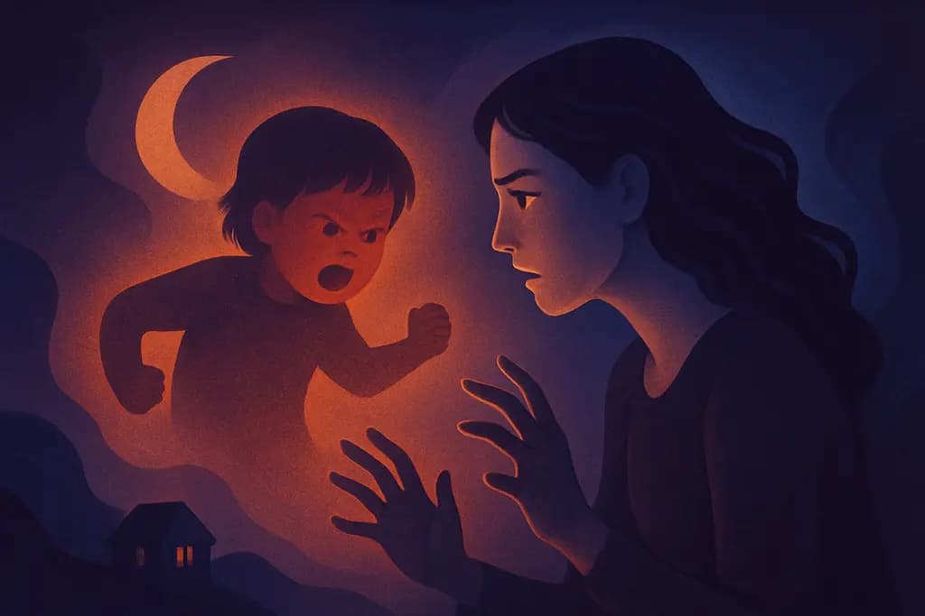 Dream illustration: being abandoned as a child attacking me