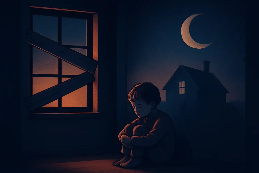 Dream illustration: being abandoned as a child in a house
