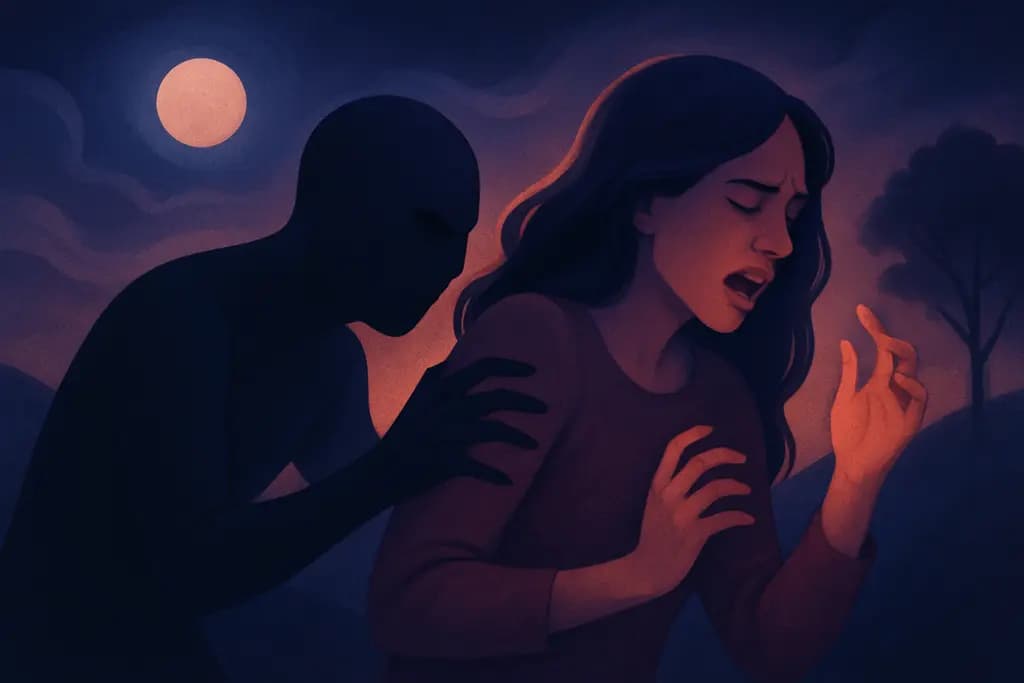 Dream illustration: being attacked and bitten in dream