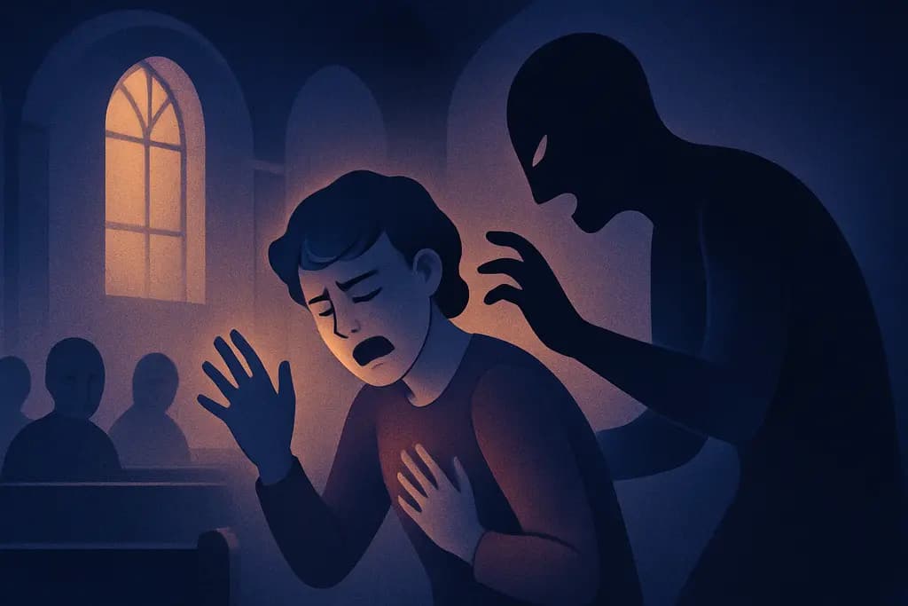 Dream illustration: being attacked during a church service dream