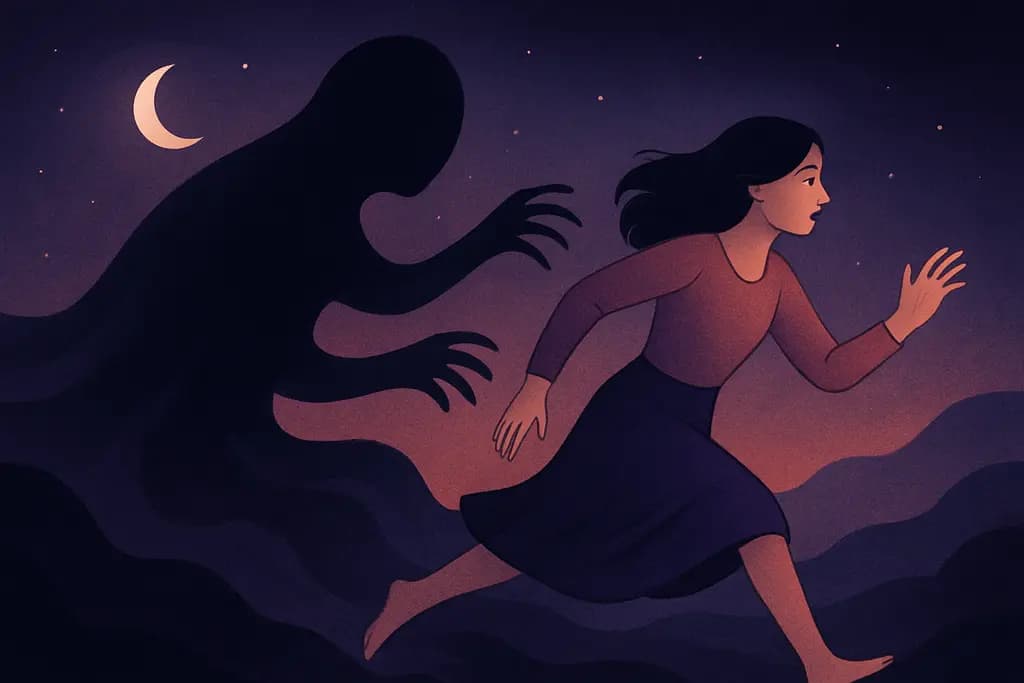 Dream illustration: Being chased by a shadow or darkness