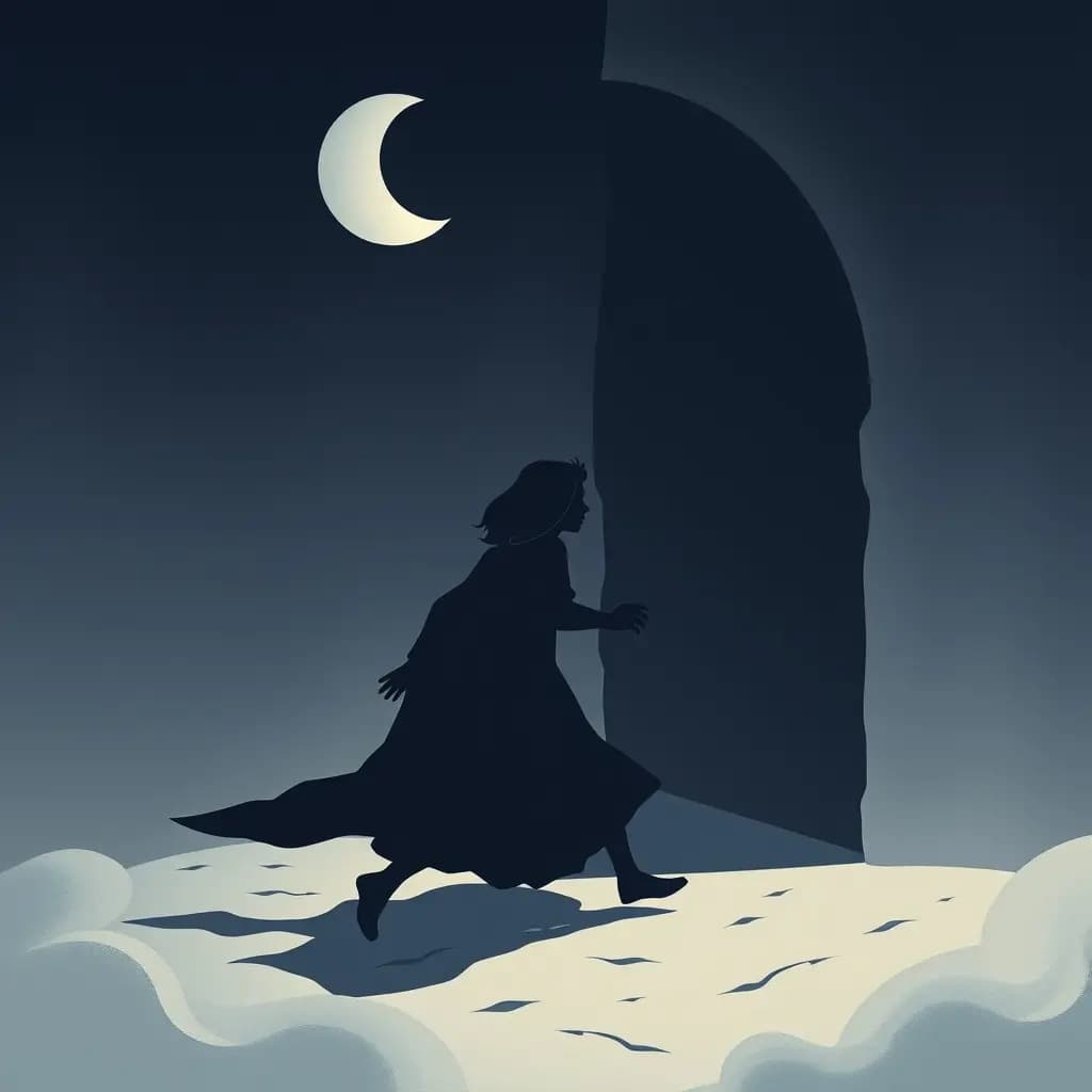 Dream illustration: Being chased by a shadow