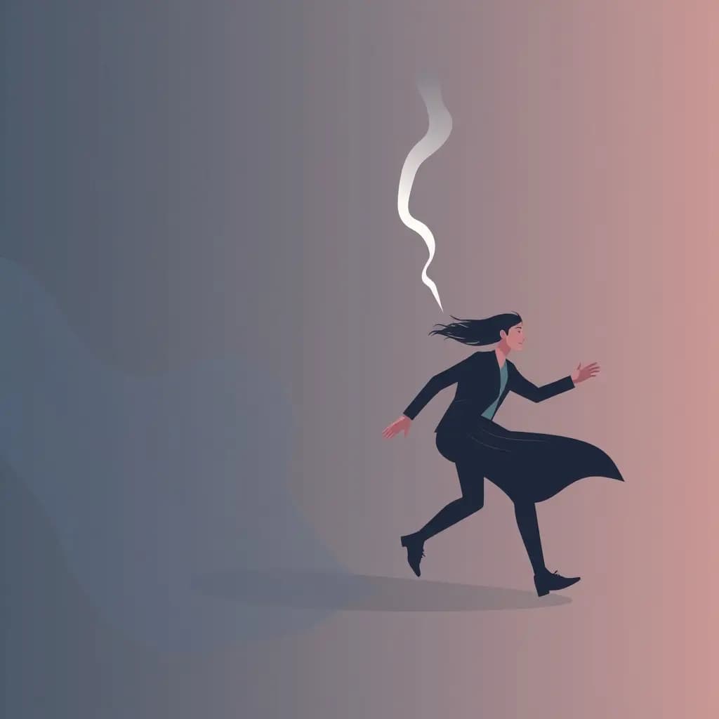 Dream illustration: Being chased by person