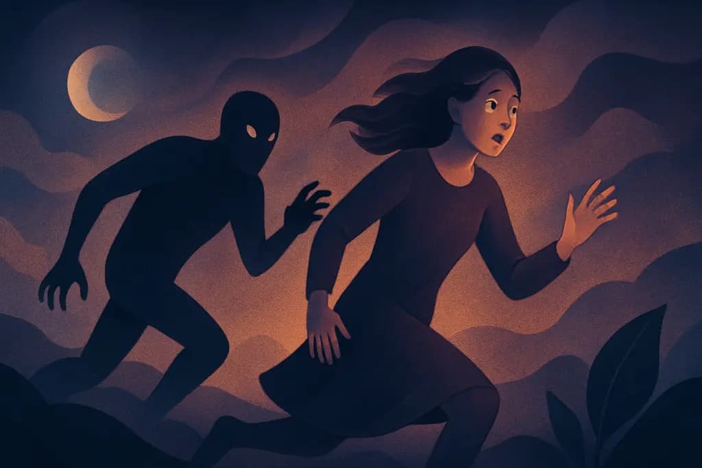 Dream illustration: Being chased by someone