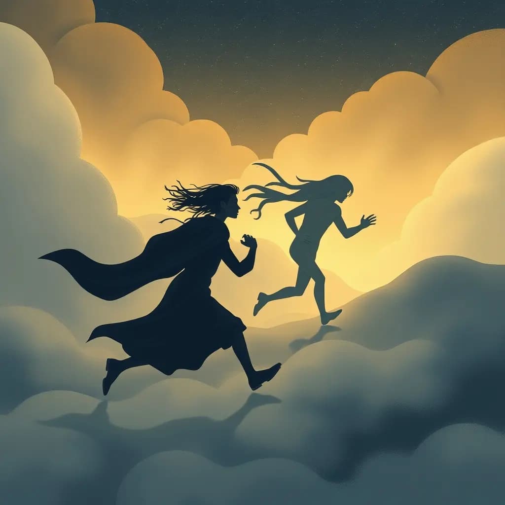 Dream illustration: Being chased by unknown