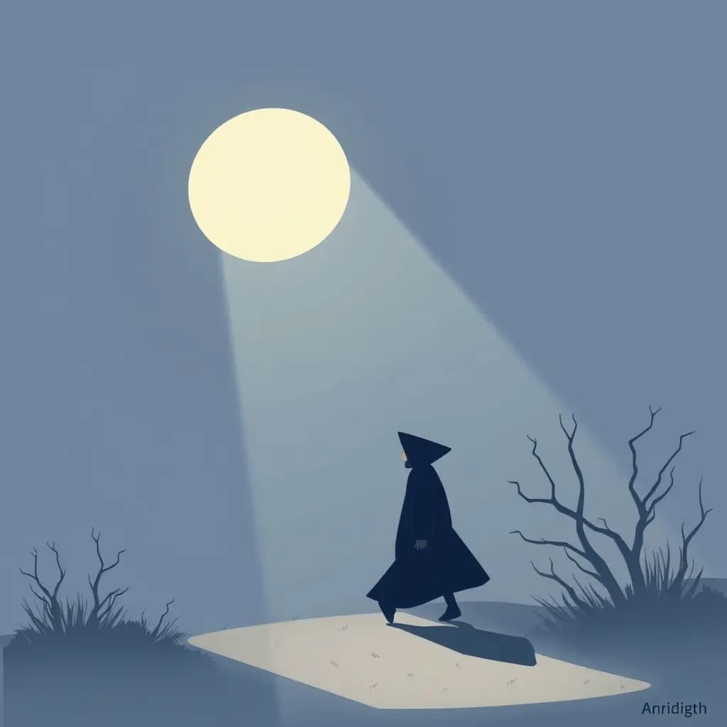 Dream illustration: Being followed by a shadow person