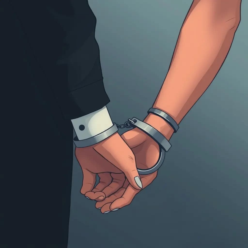 Dream illustration: Being handcuffed by stranger