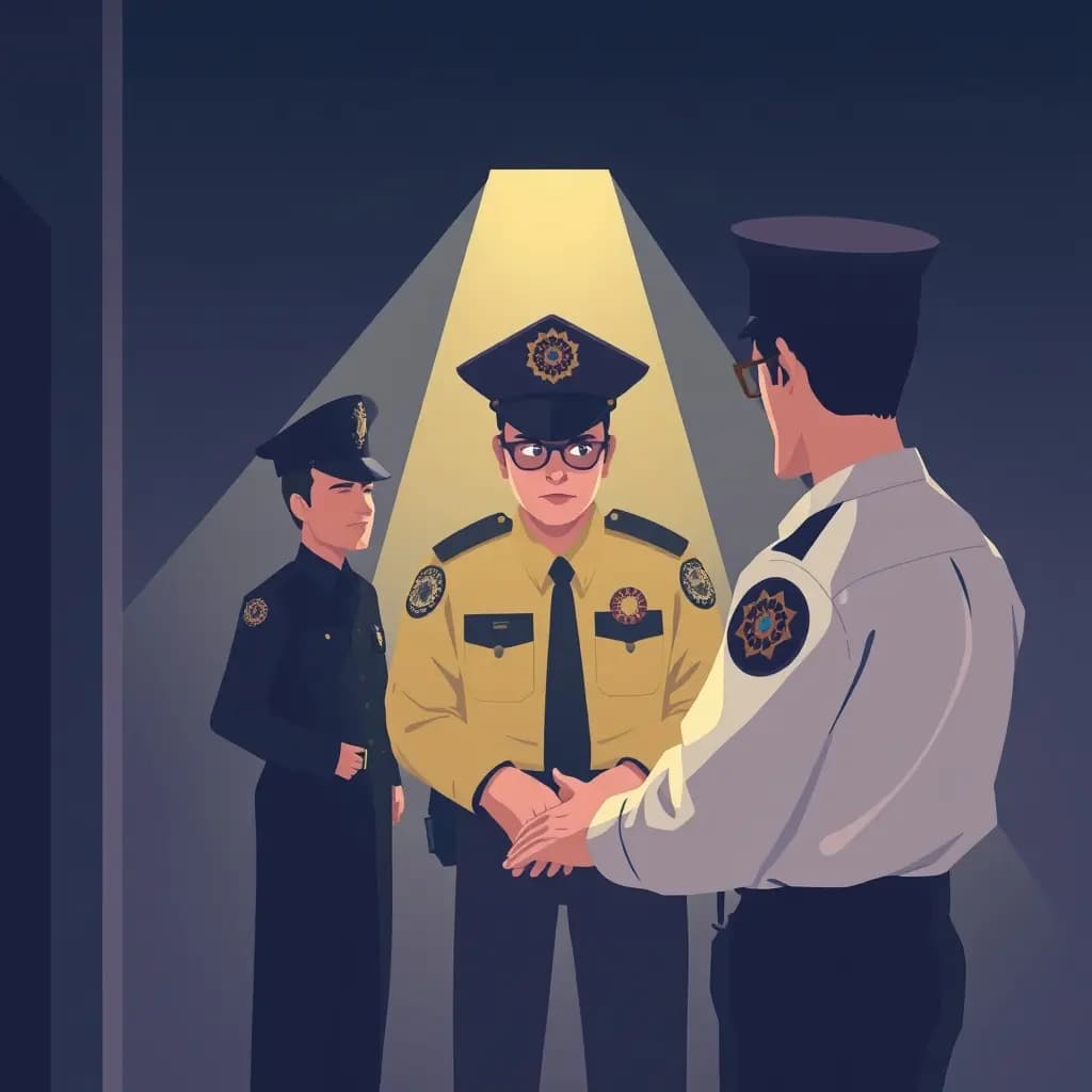 Dream illustration: Being interrogated by police