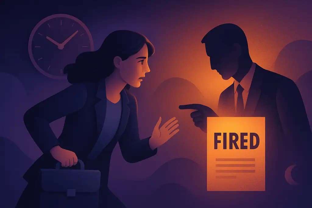 Dream illustration: being late for work and getting fired