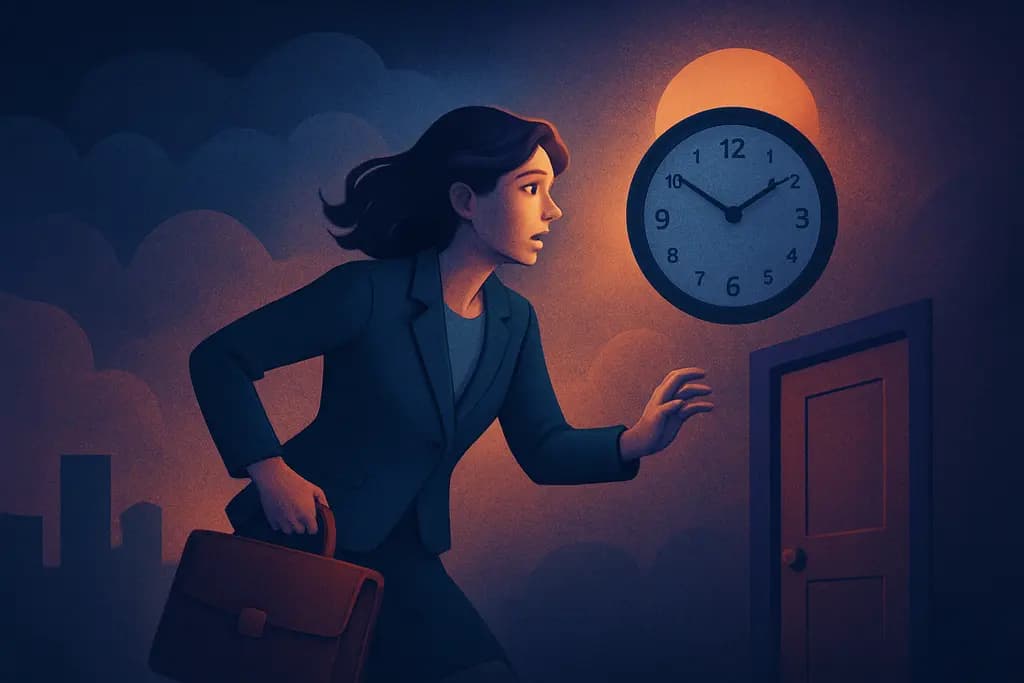 Dream illustration: Being late for work