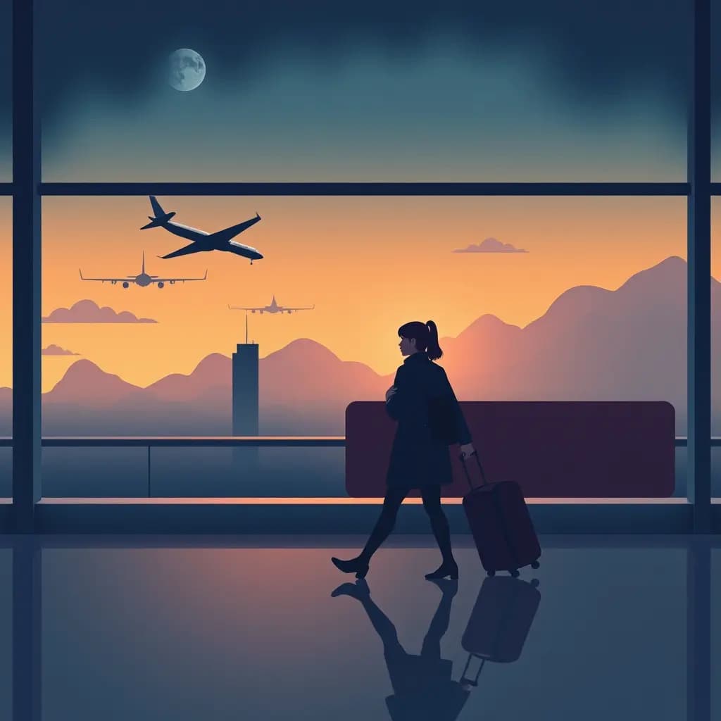 Dream illustration: Being late to catch a flight
