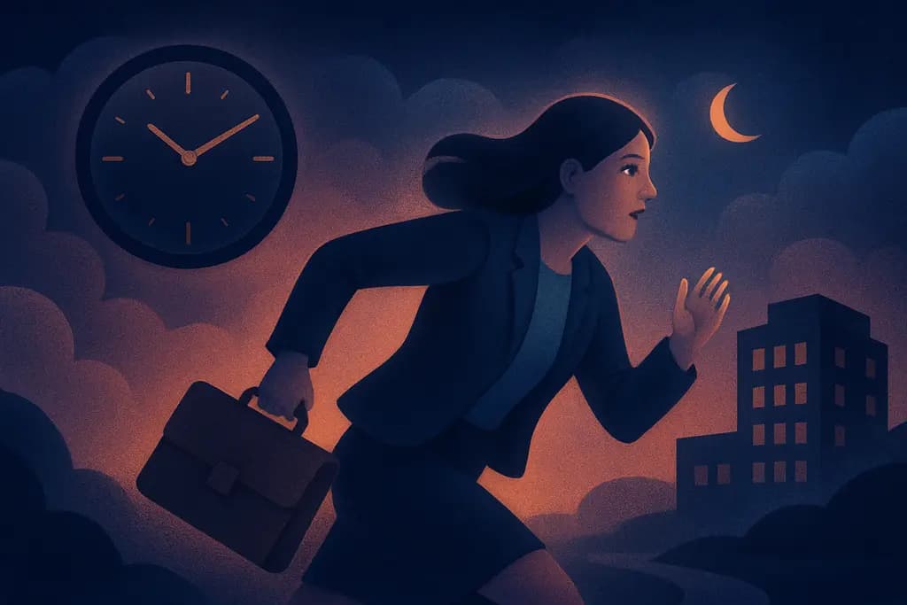 Dream illustration: Being Late to Work