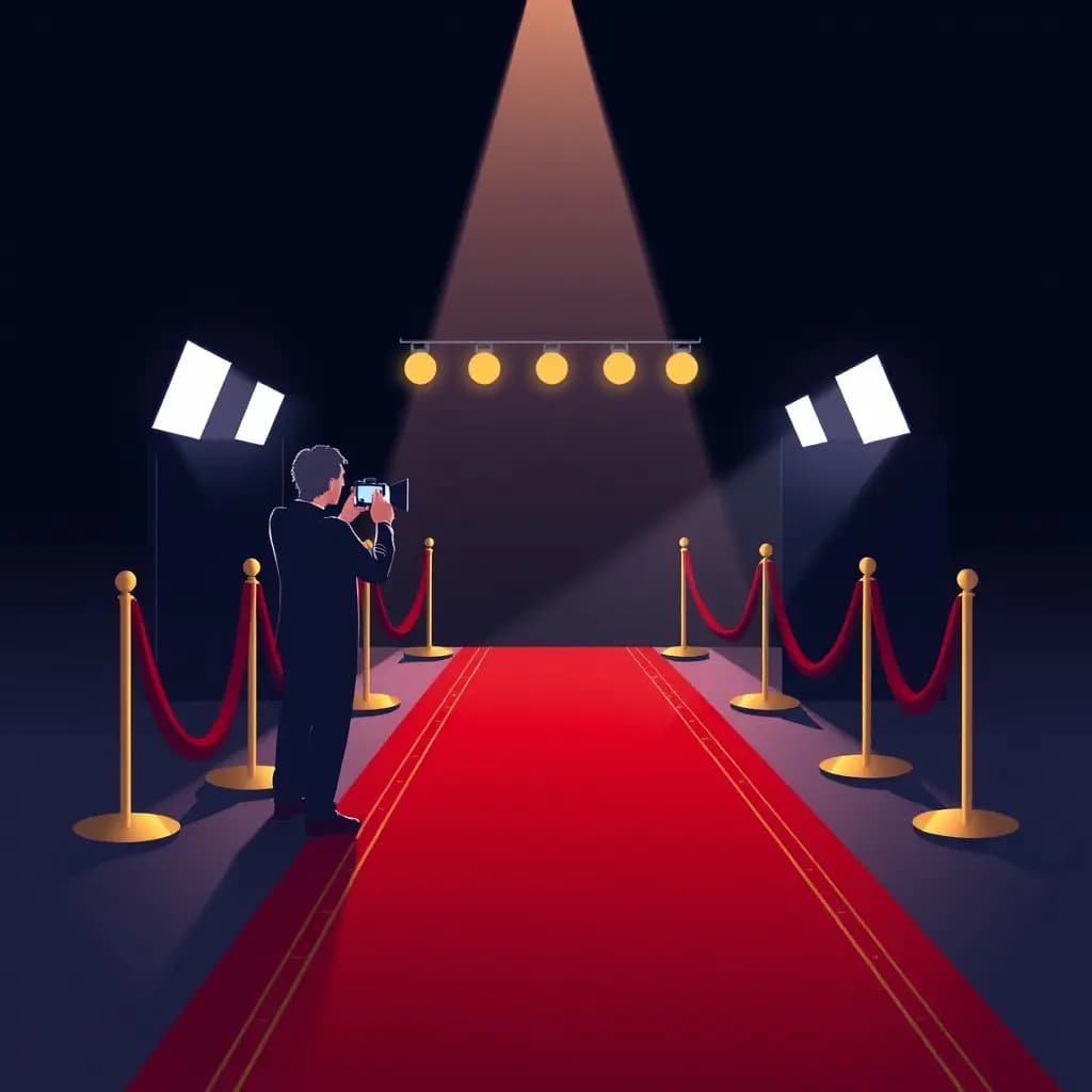Dream illustration: Being photographed on red carpet