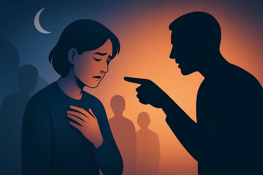 Dream illustration: Being publicly accused