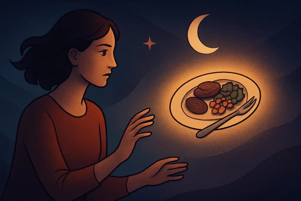 Dream illustration: being served a meal that never finishes chasing me