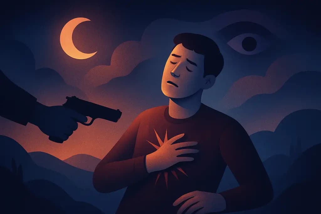 Dream illustration: being shot and surviving in a dream meaning