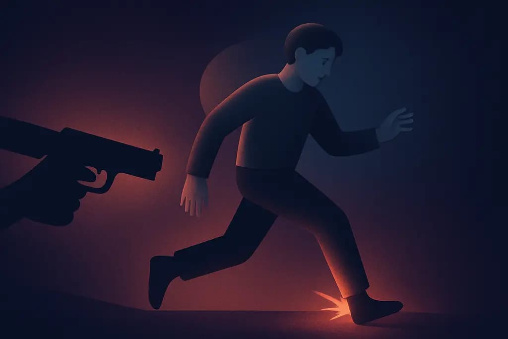 Dream illustration: being shot in the leg dream
