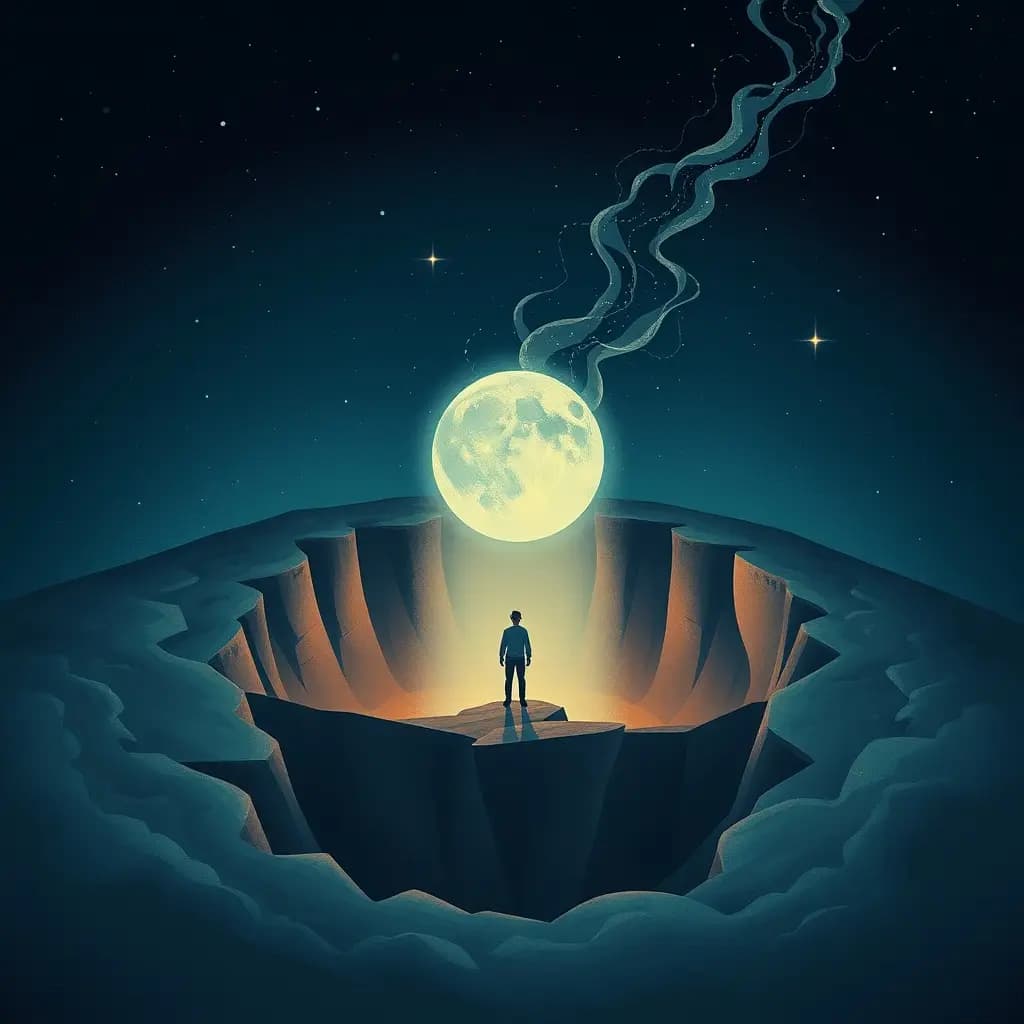 Dream illustration: Being swallowed by a sinkhole