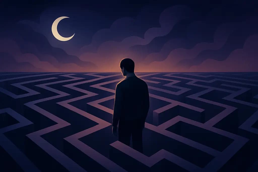 Dream illustration: Being trapped in a maze