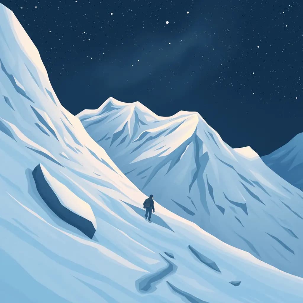Dream illustration: Being trapped in an avalanche