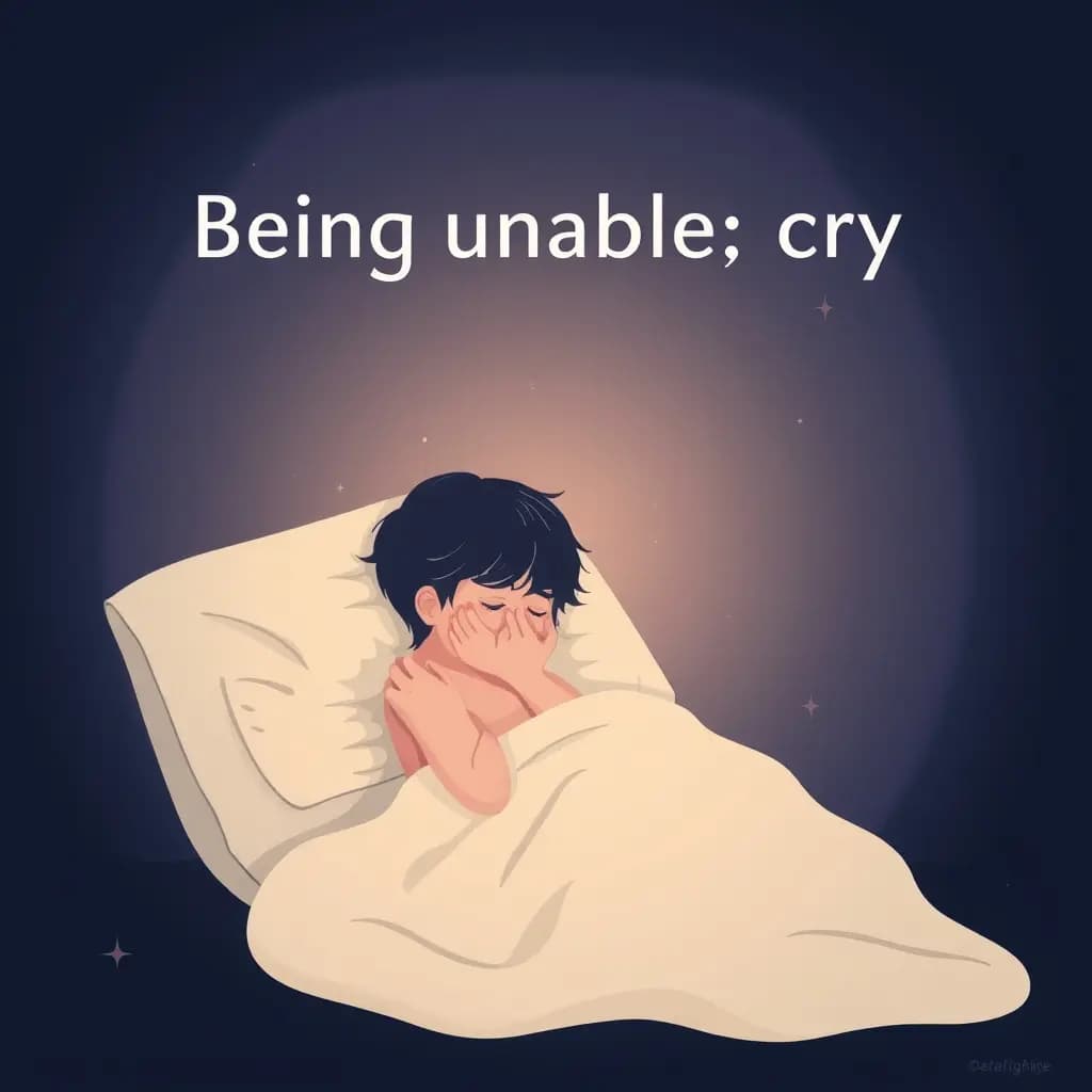 Dream illustration: Being unable to cry