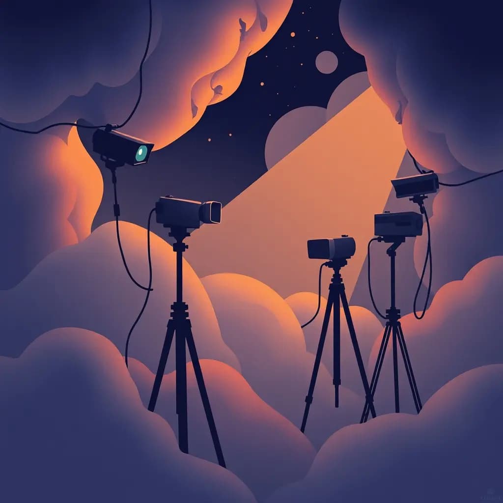 Dream illustration: Being watched by cameras