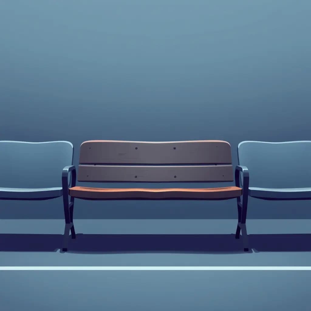 Dream illustration: Bench with no names