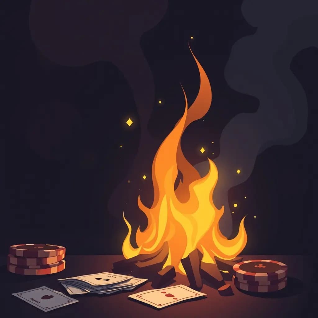 Dream illustration: Betting slips burn