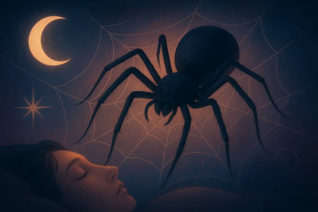 Dream illustration: Big spiders dream