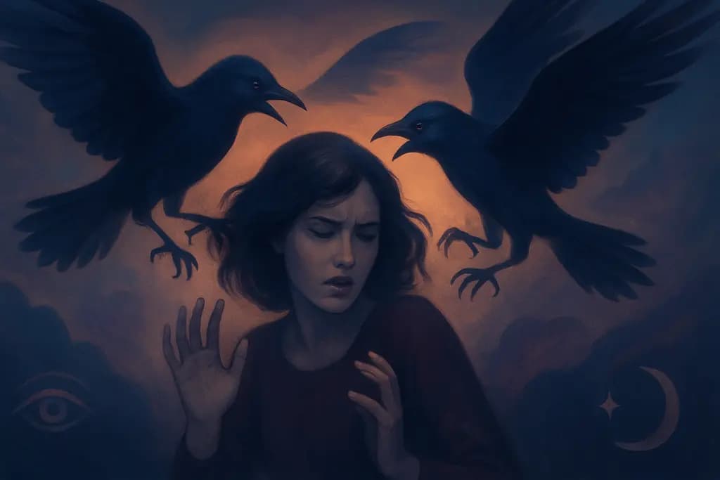 Dream illustration: Birds attacking