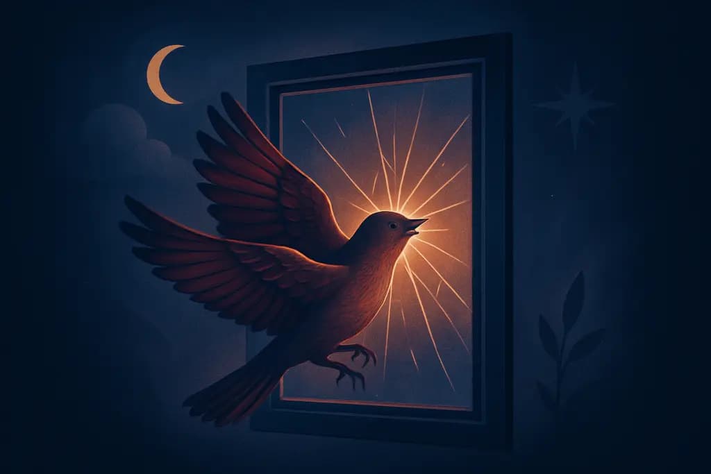 Dream illustration: Birds flying into windows