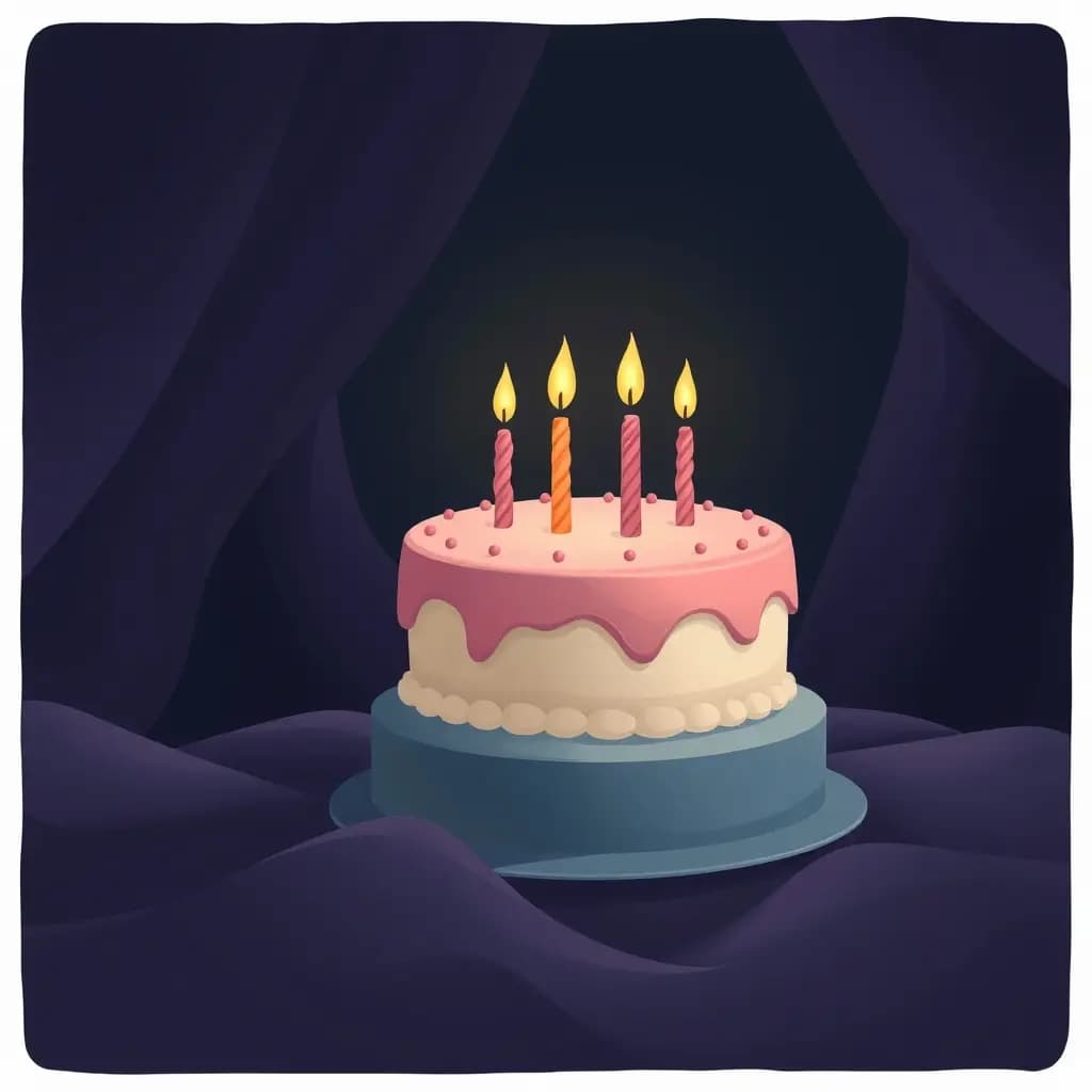 Dream illustration: Birthday cake won't light