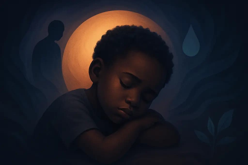 Dream illustration: black abandoned child dream meaning