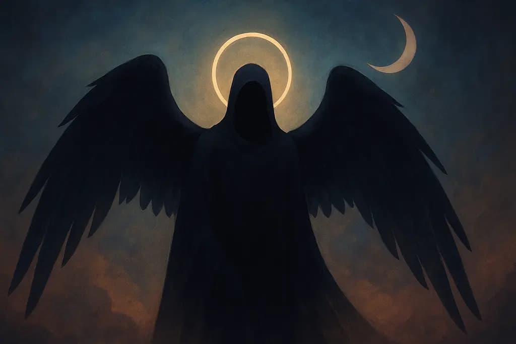 Dream illustration: black angels appearing in my dream