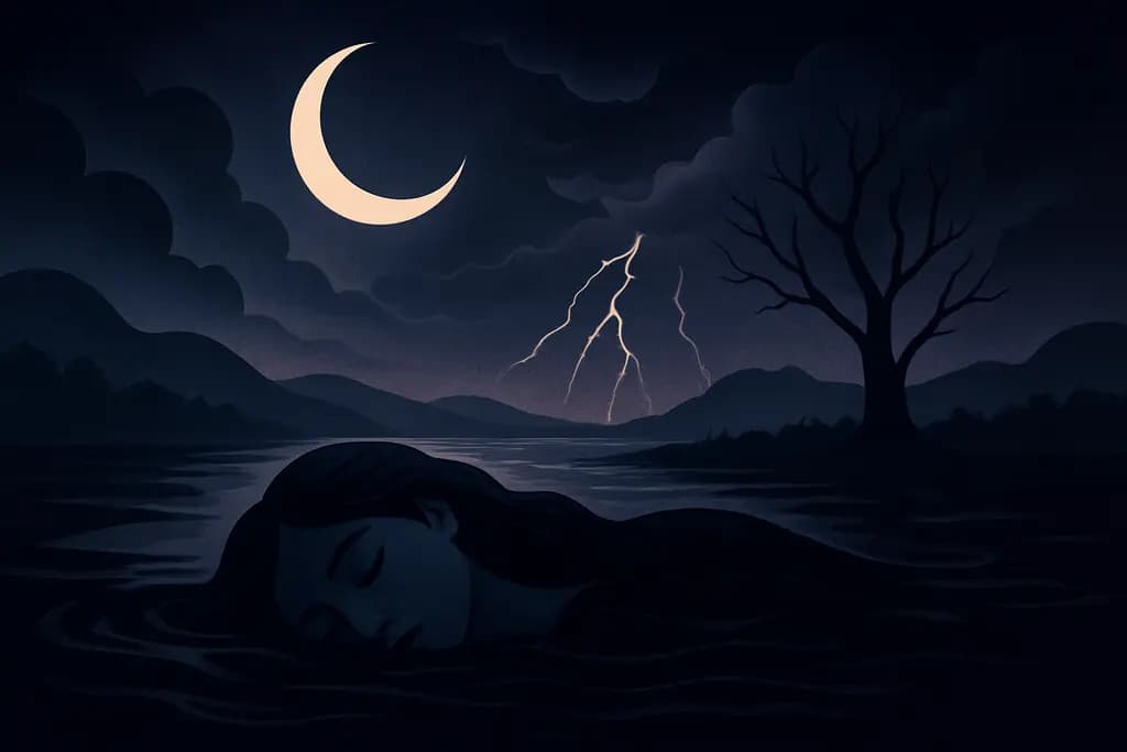 Dream illustration: black floodwaters in dream